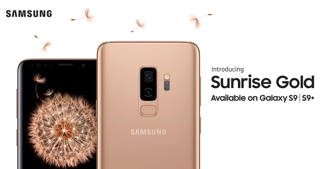 Samsung Galaxy S9+ in Sunrise Gold