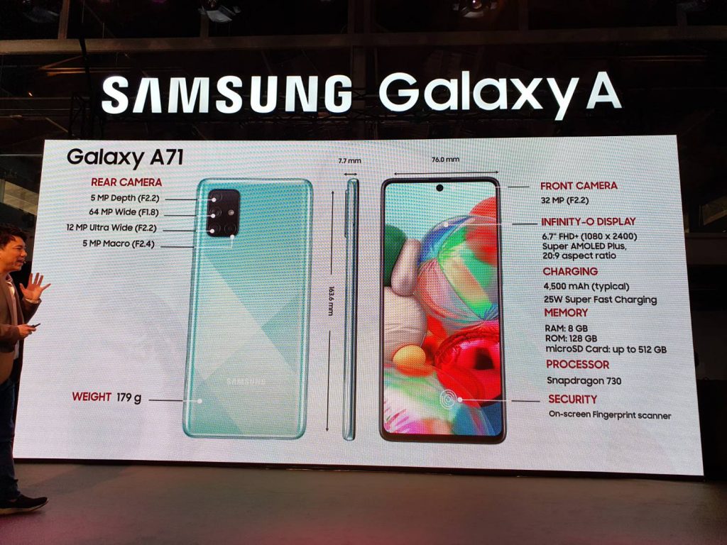 Samsung Galaxy A71 สเปกเทพของเกมเมอร์ ราคา 13,990 บาท